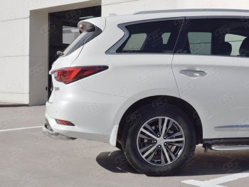 20 399 р. Одинарная защита заднего бампера из трубы диаметром 76 мм SLITKOFF INFINITI QX60 L50 рестайлинг (2016-2021)  с доставкой в г. Владивосток. Увеличить фотографию 3