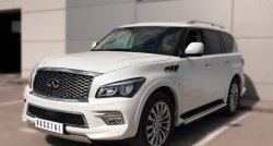 20 999 р. Защита переднего бампера (Ø75х42 мм, нержавейка) Russtal INFINITI QX80 Z62 1-ый рестайлинг (2014-2018)  с доставкой в г. Владивосток. Увеличить фотографию 4