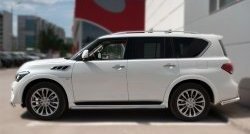 18 349 р. Защита порогов из круглой трубы диаметром 42 мм SLITKOFF  INFINITI QX80  Z62 (2014-2018) 1-ый рестайлинг  с доставкой в г. Владивосток. Увеличить фотографию 4