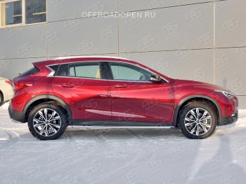 20 849 р. Защита порогов (Ø63 мм) SLITKOFF INFINITI QX30 H15E (2016-2020) (Вариант 2 (пластиковые заглушки))  с доставкой в г. Владивосток. Увеличить фотографию 3