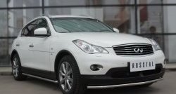 17 299 р. Одинарная защита переднего бампера из трубы диаметром 42 мм SLITKOFF  INFINITI Qx50  J50 (2013-2016) дорестайлинг  с доставкой в г. Владивосток. Увеличить фотографию 4