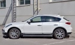 Защита порогов из круглой трубы диаметром 63 мм SLITKOFF INFINITI Qx50 J50 дорестайлинг (2013-2016)