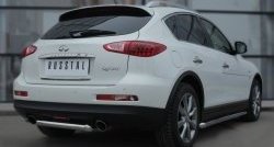 13 299 р. Защита порогов из круглой трубы диаметром 63 мм SLITKOFF  INFINITI Qx50  J50 (2013-2016) дорестайлинг  с доставкой в г. Владивосток. Увеличить фотографию 4