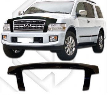 Дефлектор капота CA-Plastiс exclusive INFINITI (Инфинити) QX56 (КуХ)  JA60 (2004-2007) JA60 дорестайлинг