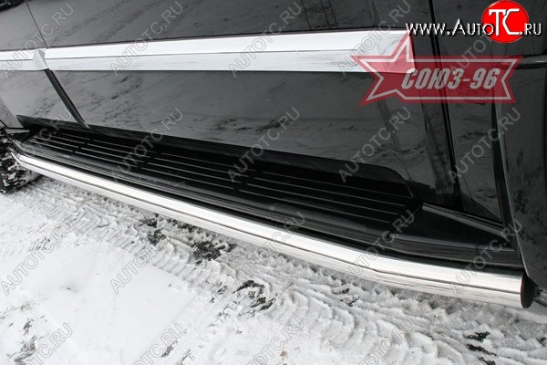 15 614 р. Защита порогов Souz-96 (d60) INFINITI QX56 JA60 рестайлинг (2007-2010)  с доставкой в г. Владивосток