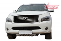 17 909 р. Защита переднего бампера Souz-96 (d76) INFINITI QX56 Z62 (2010-2013)  с доставкой в г. Владивосток. Увеличить фотографию 2