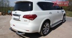 Защита заднего бампера с проступью Souz-96 (d76) INFINITI QX56 Z62 (2010-2013)