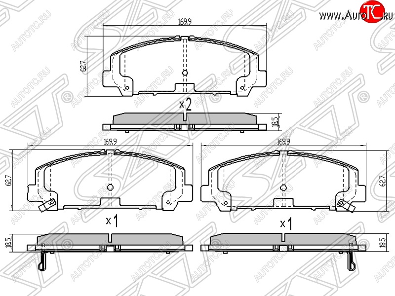 1 759 р. Колодки тормозные SAT (передние)  INFINITI QX56  Z62 - QX80  Z62  с доставкой в г. Владивосток