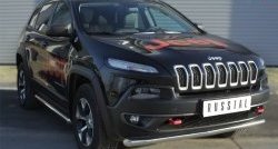 15 999 р. Одинарная защита переднего бампера (Trailhawk 63 мм) SLITKOFF Jeep Cherokee KL дорестайлинг (2014-2017)  с доставкой в г. Владивосток. Увеличить фотографию 2