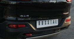 16 699 р. Защита заднего бампера (Trailhawk, Ø75x42 мм, нержавейка) Russtal Jeep Cherokee KL дорестайлинг (2014-2017)  с доставкой в г. Владивосток. Увеличить фотографию 3