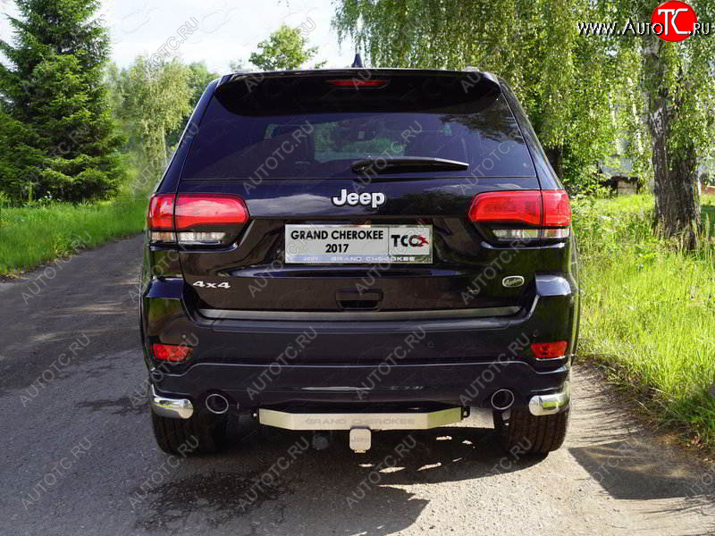 22 499 р. Фаркоп (тягово-сцепное устройство) TCC  Jeep Grand Cherokee  WK2 (2017-2022) 2-ой рестайлинг (оцинкованный, шар Е нержавейка, надпись Grand Cherokee)  с доставкой в г. Владивосток