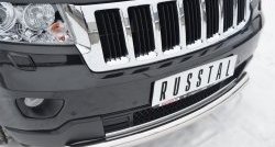 18 749 р. Одинарная защита переднего бампера диаметром 76 мм SLITKOFF  Jeep Grand Cherokee  WK2 (2010-2013) дорестайлинг  с доставкой в г. Владивосток. Увеличить фотографию 2