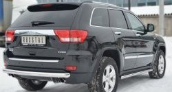 7 449 р. Одинарная защита заднего бампера из трубы диаметром 76 мм SLITKOFF  Jeep Grand Cherokee  WK2 (2010-2013) дорестайлинг  с доставкой в г. Владивосток. Увеличить фотографию 3