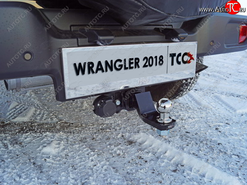 12 999 р. Фаркоп (тягово-сцепное устройство) TCC (2.0T)  Jeep Wrangler  JL (2018-2024) (Оцинкованный, шар E - оцинкованный)  с доставкой в г. Владивосток