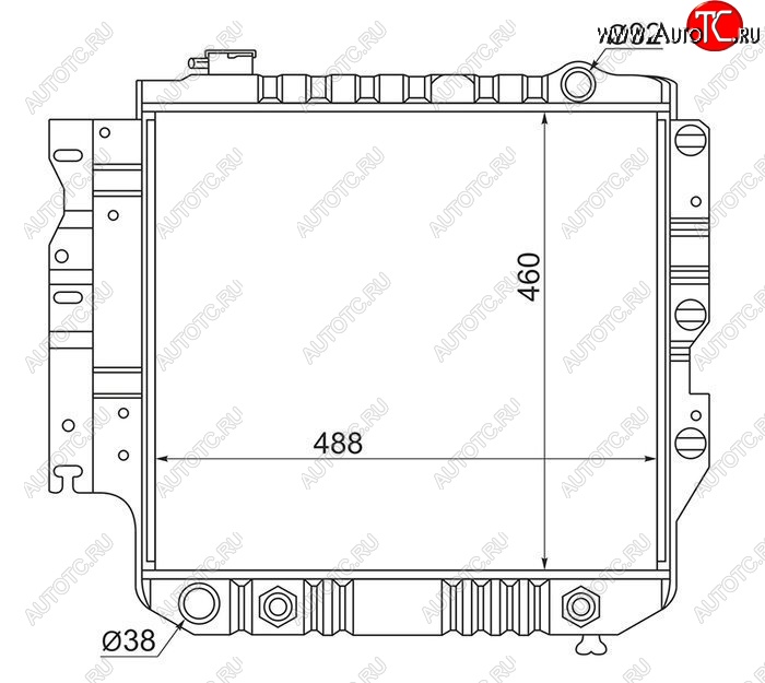 11 649 р. Радиатор двигателя SAT (пластинчатый, 2.5/4.0, МКПП/АКПП)  Jeep Wrangler  TJ (1996-2007)  с доставкой в г. Владивосток