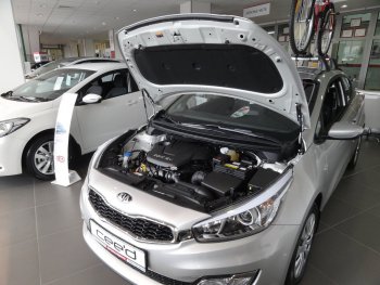 2 049 р. Упоры капота Russtal KIA Ceed 2 JD рестайлинг, хэтчбэк (2015-2018)  с доставкой в г. Владивосток. Увеличить фотографию 1