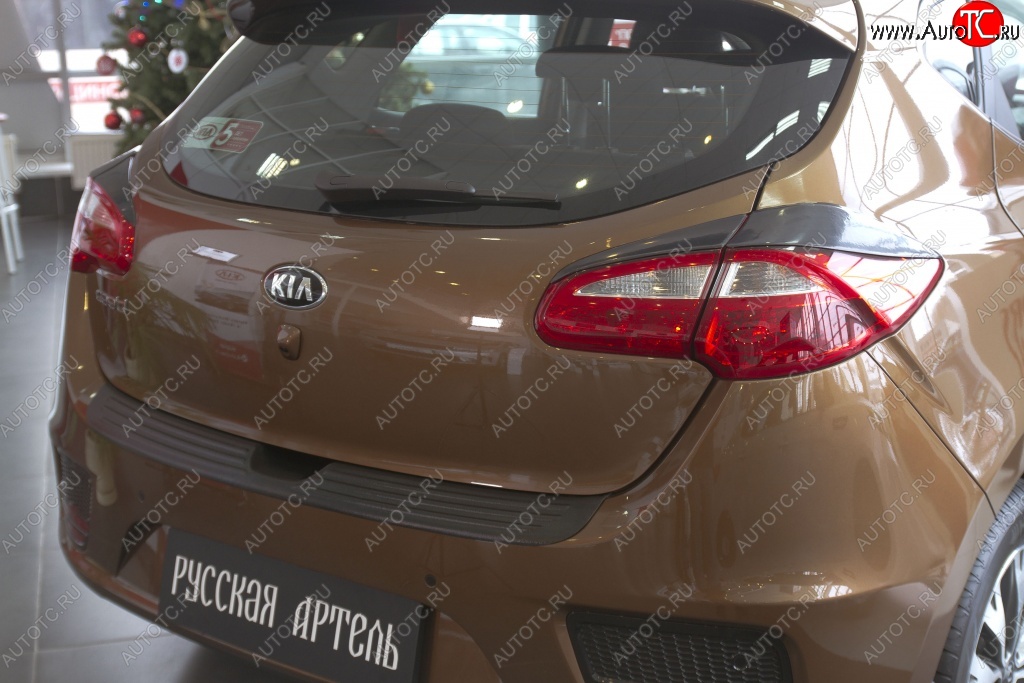 1 399 р. Реснички на фонари RA  KIA Ceed  2 JD (2015-2018) рестайлинг, хэтчбэк (Поверхность глянец (под окраску), Неокрашенные)  с доставкой в г. Владивосток