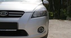 789 р. Реснички на фары RA  KIA Ceed  1 ED (2006-2010) дорестайлинг универсал, дорестайлинг, хэтчбэк 5 дв. (Поверхность глянец (под окраску), Неокрашенные)  с доставкой в г. Владивосток. Увеличить фотографию 3