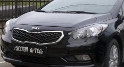 1 149 р. Реснички на фары RA KIA Cerato 3 YD дорестайлинг седан (2013-2016) (Неокрашенные)  с доставкой в г. Владивосток. Увеличить фотографию 2