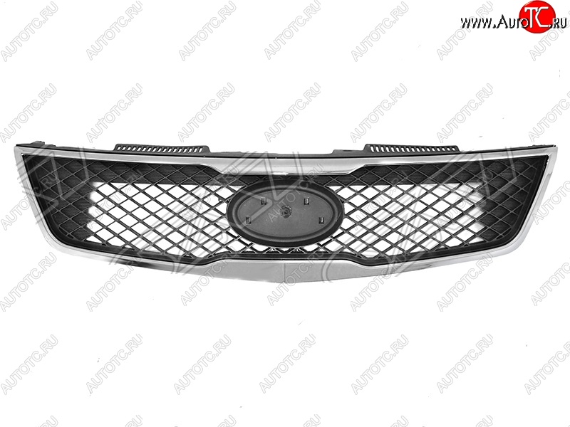 2 879 р. Решётка радиатора SAT (хром молдинг, дорестайлинг) KIA Cerato 2 TD седан (2008-2013) (Неокрашенная)  с доставкой в г. Владивосток