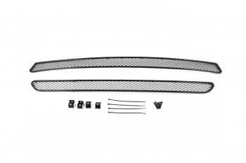 Сетка на бампер внешняя Arbori KIA Optima 4 JF дорестайлинг универсал (2015-2018)  (Черная 15 мм)