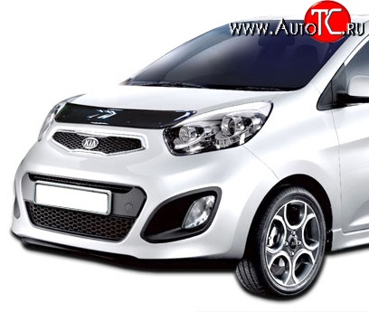 529 р. Дефлектор капота NovLine KIA Picanto 2 TA хэтчбэк 5 дв. дорестайлинг (2011-2015)  с доставкой в г. Владивосток