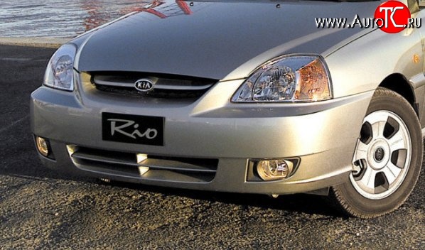 15 349 р. Передний бампер TYG  KIA Rio  1 DC (2002-2005) рестайлинг седан, рестайлинг универсал (Неокрашенный)  с доставкой в г. Владивосток