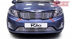 Декоративный элемент решетки радиатора Souz-96 (d10) KIA Rio 3 QB дорестайлингхэтчбек5дв. (2011-2015)