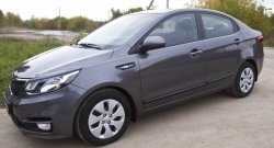 3 269 р. Молдинги RA (вариант 2, комплект 4 шт)  KIA Rio  3 QB (2015-2017) рестайлинг седан (Поверхность глянец (под окраску), Неокрашенные)  с доставкой в г. Владивосток. Увеличить фотографию 5