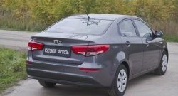 1 169 р. Защитная накладка на задний бампер RA  KIA Rio  3 QB (2015-2017) рестайлинг седан  с доставкой в г. Владивосток. Увеличить фотографию 3