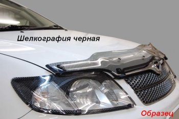 2 049 р. Дефлектор капота CA-Plastic  KIA Rio  X-line (2017-2021) (Classic черный, Без надписи)  с доставкой в г. Владивосток. Увеличить фотографию 7