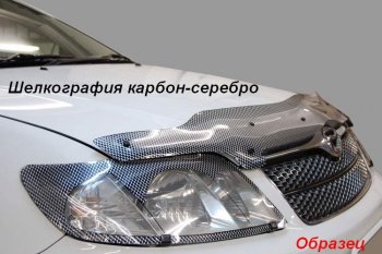 2 049 р. Дефлектор капота CA-Plastic  KIA Rio  X-line (2017-2021) (Classic черный, Без надписи)  с доставкой в г. Владивосток. Увеличить фотографию 9