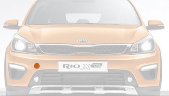 291 р. Заглушка буксировочного отверстия бампера Оригинал  KIA Rio  X-line (2017-2021) (Неокрашенная)  с доставкой в г. Владивосток. Увеличить фотографию 1