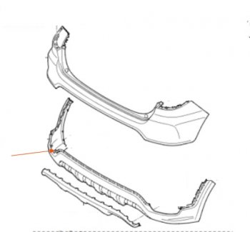 17 899 р. Накладка заднего бампера MOBIS (HYUNDAI/KIA)  KIA Rio  X-line (2017-2021) (под парктроник)  с доставкой в г. Владивосток. Увеличить фотографию 2