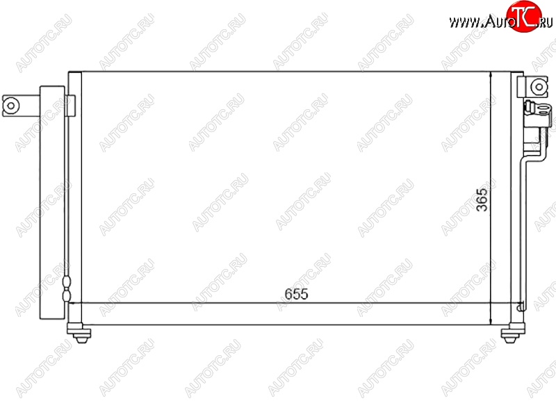 6 349 р. Радиатор кондиционера SAT  KIA Rio ( 2 JB,  4 FB) (2005-2025) дорестайлинг седан, дорестайлинг, хэтчбэк 5 дв., рестайлинг, хэтчбэк 5 дв., рестайлинг седан  с доставкой в г. Владивосток