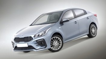 17 999 р. Передний бампер Kudos Original KIA Rio 4 FB дорестайлинг седан (2016-2020) (Под прямоугольные ДХО с ПТФ, Неокрашенный)  с доставкой в г. Владивосток. Увеличить фотографию 3