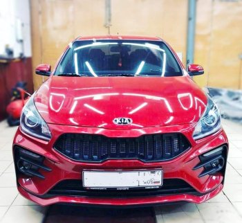 17 999 р. Передний бампер Kudos Original KIA Rio 4 FB дорестайлинг седан (2016-2020) (Под прямоугольные ДХО с ПТФ, Неокрашенный)  с доставкой в г. Владивосток. Увеличить фотографию 6