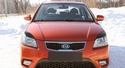 859 р. Реснички на фары RA KIA Rio 2 JB дорестайлинг седан (2005-2009) (Неокрашенные)  с доставкой в г. Владивосток. Увеличить фотографию 3