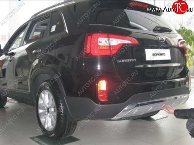 16 999 р. Накладка на задний бампер CT KIA Sorento XM рестайлинг (2012-2015) (Неокрашенная)  с доставкой в г. Владивосток