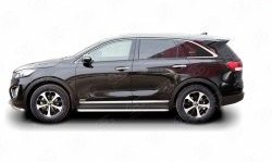 20 749 р. Широкая защита порогов Russtal KIA Sorento UM/Prime дорестайлинг (2014-2018) (Защита порогов с со скосами на торцах (вариант 1))  с доставкой в г. Владивосток. Увеличить фотографию 3