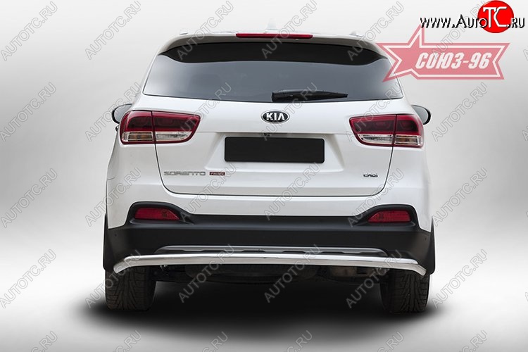 10 889 р. Защита заднего бампера d60 Souz-96 KIA Sorento UM/Prime дорестайлинг (2014-2018)  с доставкой в г. Владивосток