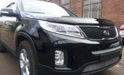 1 539 р. Нижняя сетка на бампер Russtal (хром)  KIA Sorento  XM (2012-2015) рестайлинг  с доставкой в г. Владивосток. Увеличить фотографию 2