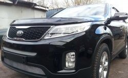 Сетка верхнего воздухозаборника переднего бампера Russtal KIA (КИА) Sorento (Соренто)  XM (2012-2015) XM рестайлинг