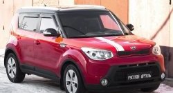 4 999 р. Накладки на колёсные арки RA (комплект 4 шт).  KIA Soul  PS (2014-2016) дорестайлинг (Поверхность шагрень)  с доставкой в г. Владивосток. Увеличить фотографию 2