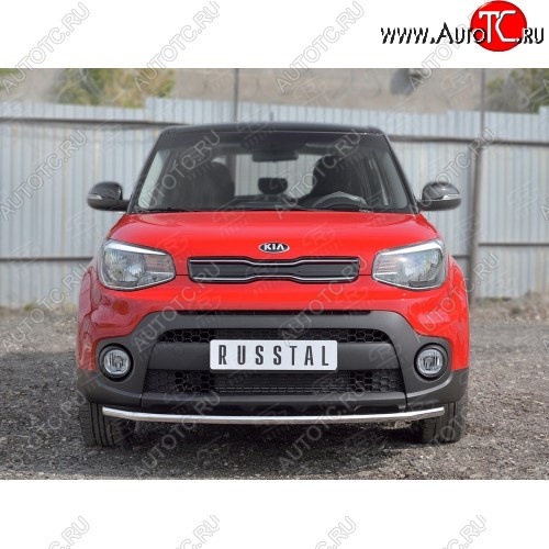 15 999 р. Одинарная защита переднего бампера диаметром 42 мм SLITKOFF  KIA Soul  PS (2014-2016) дорестайлинг  с доставкой в г. Владивосток