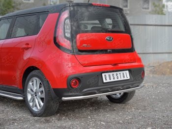 15 999 р. Одинарная защита заднего бампера диаметром 42 SLITKOFF  KIA Soul  PS (2014-2016) дорестайлинг  с доставкой в г. Владивосток. Увеличить фотографию 3