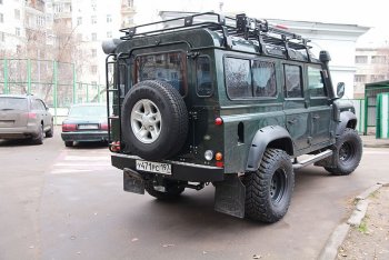 22 649 р. Бампер задний силовой РИФ  Land Rover Defender 110  1 L316 - Defender 90  1 L316  с доставкой в г. Владивосток. Увеличить фотографию 2