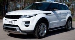 27 649 р. Защита переднего бампера (2 трубыØ75х42 мм, нержавейка) Russtal Land Rover Range Rover Evoque 1 L538 дорестайлинг 5 дв. (2011-2015)  с доставкой в г. Владивосток. Увеличить фотографию 4