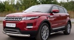 17 749 р. Одинарная защита переднего бампера диаметром 76 мм (Prestige u Pure) SLITKOFF  Land Rover Range Rover Evoque  1 L538 (2011-2015) дорестайлинг 3 дв., дорестайлинг 5 дв.  с доставкой в г. Владивосток. Увеличить фотографию 4