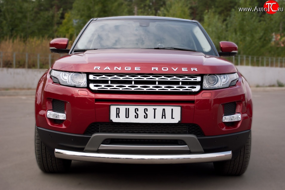 17 749 р. Одинарная защита переднего бампера диаметром 76 мм (Prestige u Pure) SLITKOFF  Land Rover Range Rover Evoque  1 L538 (2011-2015) дорестайлинг 3 дв., дорестайлинг 5 дв.  с доставкой в г. Владивосток